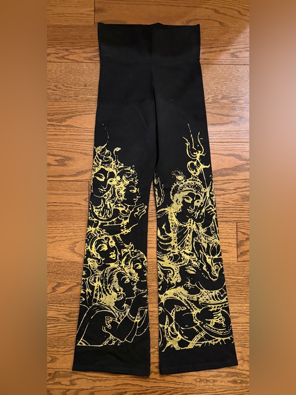 Bali Black Sweatpants with Yellow Graphic Detail